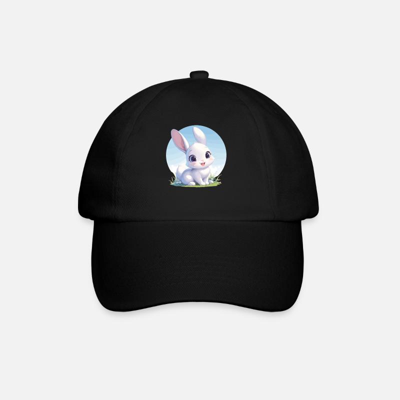 Hasen Hase - Baseballkappe - Schwarz/Schwarz