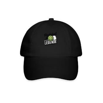 Pickleball Legende - Baseballkappe - Schwarz/Schwarz - Vorne