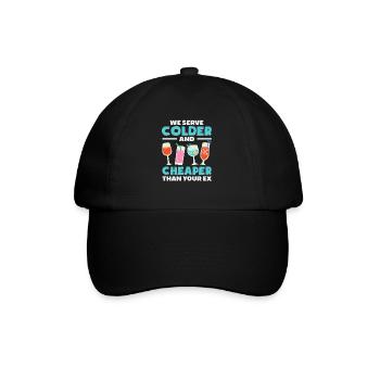Barkeeper Wir Servieren Kälter - Baseballkappe - Schwarz/Schwarz - Vorne