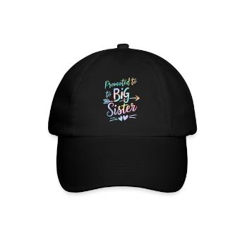 Promoted to Big Sister Tie Dye Gender Reveal - Baseball Cap - black/black - Front