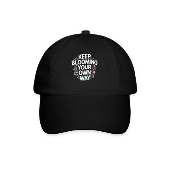 Weiterhin Auf Deine Weise Erblühen - Baseballkappe - Schwarz/Schwarz - Vorne