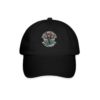 Elephant Lovers Gifts - Baseball Cap - black/black - Front