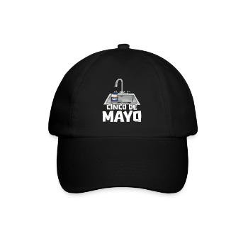 Cinco De Mayo Funny Washbasin Motif - Baseball Cap - black/black - Front