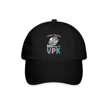 I swam through 100 days of VPK - Baseball Cap - black/black - Front