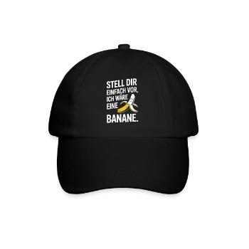 Bananen Kostüm Stell Dir Einfach Vor Party Banane - Baseballkappe - Schwarz/Schwarz - Vorne