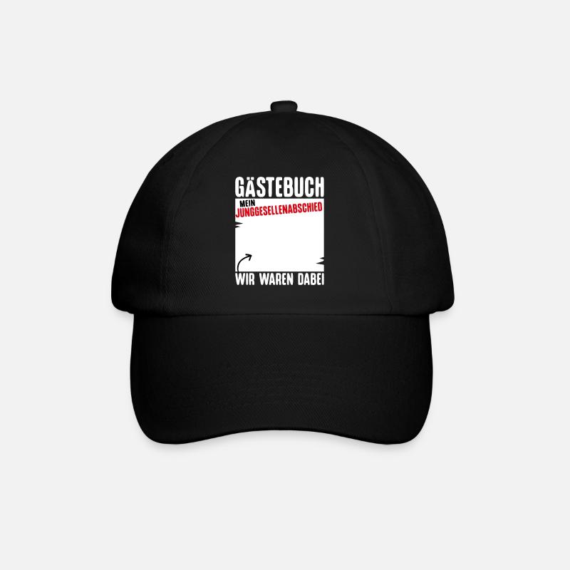 JGA T-Shirt Männer Junggesellenabschied Bräutigam - Baseballkappe - Schwarz/Schwarz