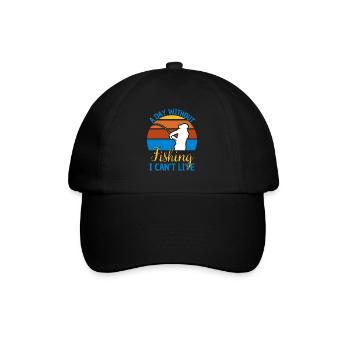 Fishing Saying Funny Fishing Design - Baseball Cap - black/black - Front