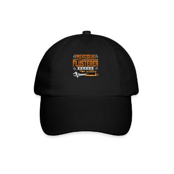 Werkzeug Flüsterer Handwerker Heimwerker Werkstatt - Baseballkappe - Schwarz/Schwarz - Vorne