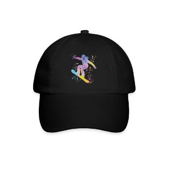 Snowboarder Snowboarding Snowboard - Baseball Cap - black/black - Front