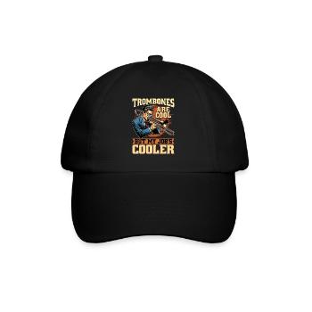 Music Teacher Trombones Are Cool Classical Music - Baseball Cap - black/black - Front