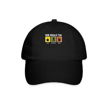 Läufer DER IDEALE TAG Laufen Lustiges - Baseballkappe - Schwarz/Schwarz - Vorne