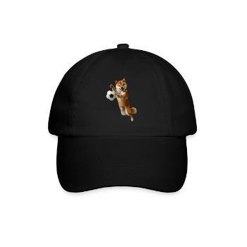 Shiba Inu - Baseballkappe - Schwarz/Schwarz - Vorne