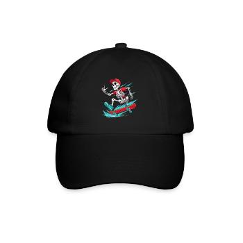 Skateboarder Skeleton, Skateboarder - Baseball Cap - black/black - Front