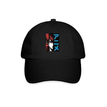 Anime eyes - Baseball Cap - black/black - Front