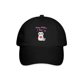 Cat and her kitten, Mother's Day - Baseball Cap - black/black - Front