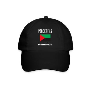 père et fils martiniquais martinique papa - Casquette classique - noir/noir - Devant