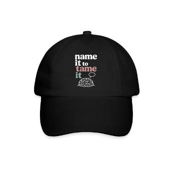 Therapy Affirmation Mindfulness Quote Feelings - Baseball Cap - black/black - Front