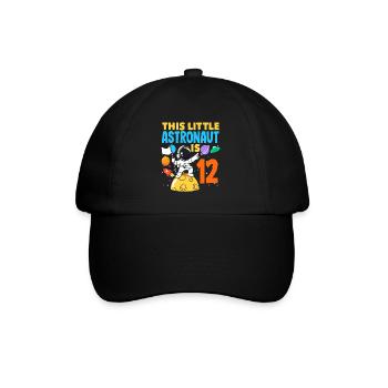 This little astronaut will be 12 years old - Baseball Cap - black/black - Front