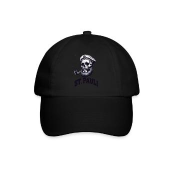 St.Pauli Kiez Hamburg Totenkopf Sankt Pauli - Baseball Cap - black/black - Front