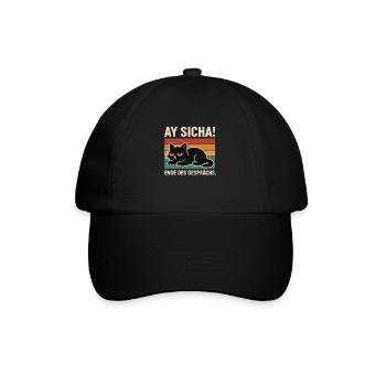 Ay Sicha Cat Retro - Casquette classique - noir/noir - Devant