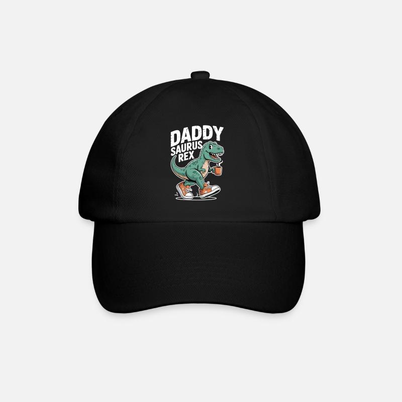 Daddysaurus Rex T-Shirt - Baseballkappe - Schwarz/Schwarz