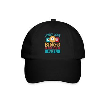Bingo Game I Only Love My Wife & Bingo - Baseballkappe - Schwarz/Schwarz - Vorne