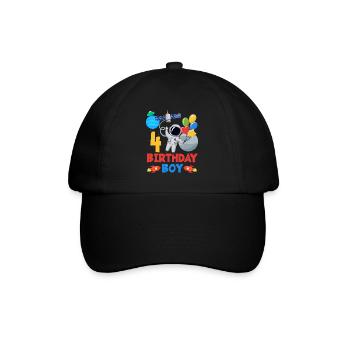 Space Adventure 4 Birthday Boy - Baseball Cap - black/black - Front