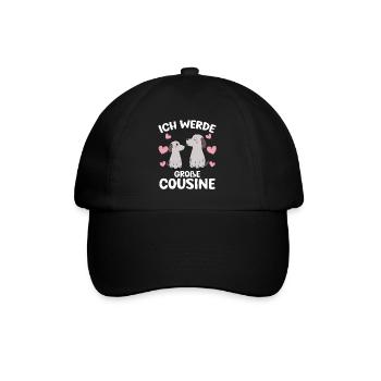 Un grand cousin annonce un chiot de chien - Casquette classique - noir/noir - Devant