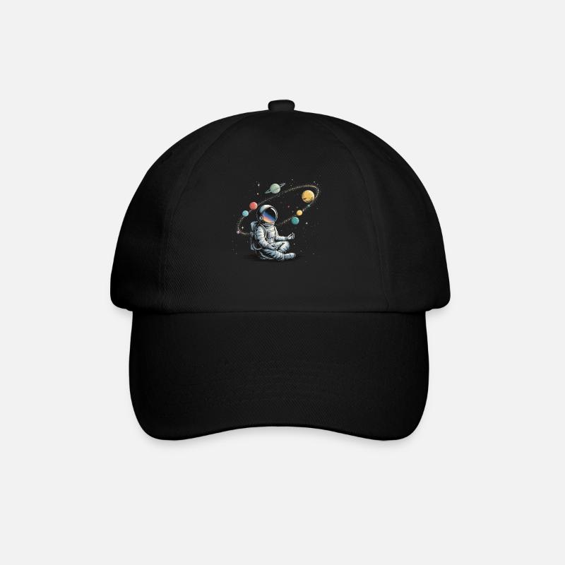 Astronaute Méditation Planète Espace Orbite - Casquette classique - noir/noir