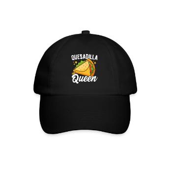 Quesadilla Queen Funny Tortilla Cheese Mexican - Baseball Cap - black/black - Front