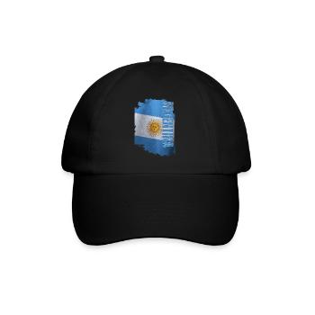 Drapeau argentin vertical, j’adore l’Argentine - Casquette classique - noir/noir - Devant
