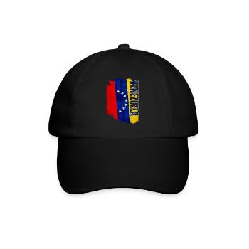 Vertikale venezolanische Flagge, ich liebe Venezuela - Baseballkappe - Schwarz/Schwarz - Vorne