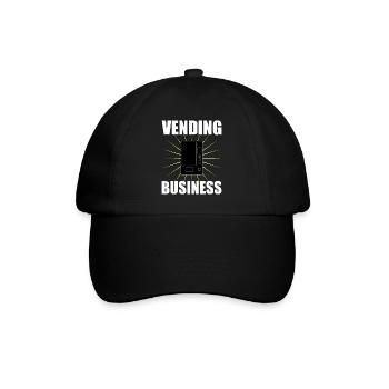 Distributeur automatique de snacks et lettrage d’entreprise de distribution automatique - Casquette classique - noir/noir - Devant