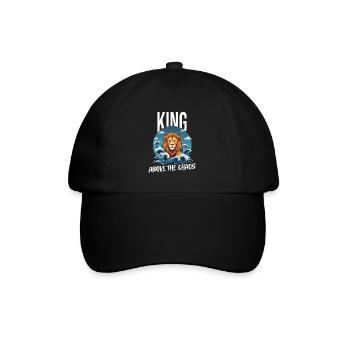 Tête de lion majestueuse avec le bruit de l’eau - Casquette classique - noir/noir - Devant