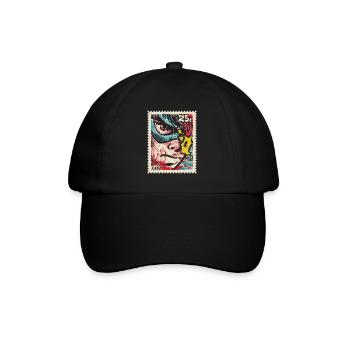 Héros de bande dessinée comme tampon rétro - Casquette classique - noir/noir - Devant