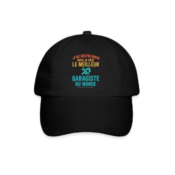 Meilleur garagiste du monde idée cadeau - Casquette classique - noir/noir - Devant