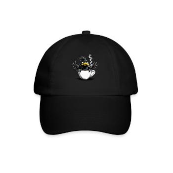 L’oiseau ne veut pas de café avant que vous ne demandiez non - Casquette classique - noir/noir - Devant