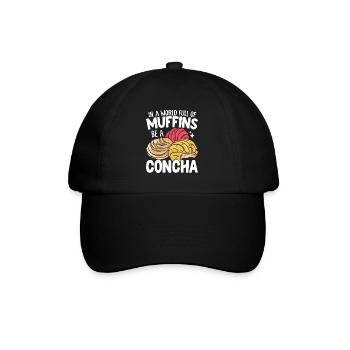 Dans Un Monde Plein De Muffins Drôles Conchas Mexicains - Casquette classique - noir/noir - Devant