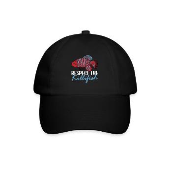 respect the killifish Design for a fishes lover - Baseballkappe - Schwarz/Schwarz - Vorne