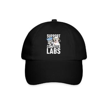 Support computer labs - Baseballkappe - Schwarz/Schwarz - Vorne