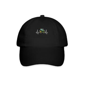 Conception du rythme cardiaque du tracteur - Casquette classique - noir/noir - Devant