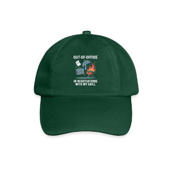 Out of Office In Negotiations with My Grill Labor - Baseball Cap - bottle green - Front