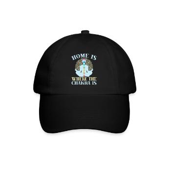 Yoga Home Is Where The Chakra Is Funny Yoga - Baseball Cap - black/black - Front