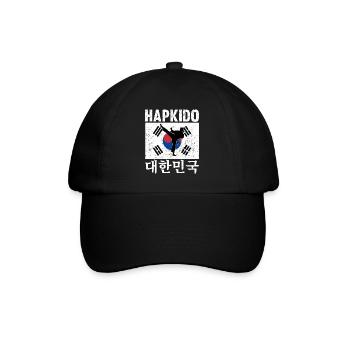 Hapkido Korean Martial Art - Baseballkappe - Schwarz/Schwarz - Vorne