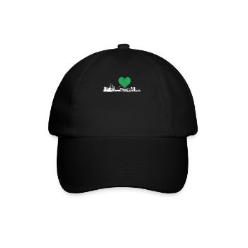 Mönchengladbach Geschenk Herren Hooligan Ultras - Baseballkappe - Schwarz/Schwarz - Vorne