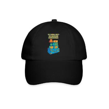 I don't collect, I archive memories - Baseball Cap - black/black - Front