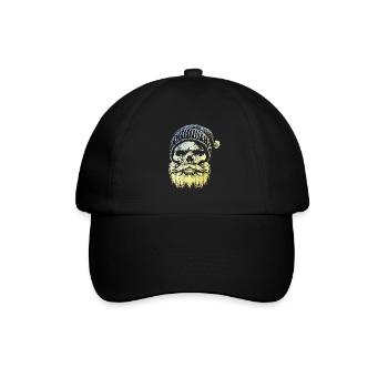 Holzfäller Skull - Baseballkappe - Schwarz/Schwarz - Vorne