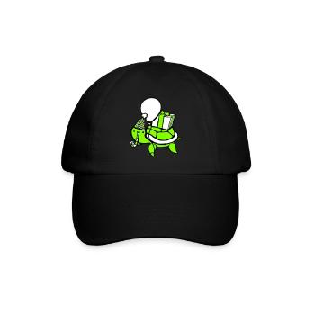 Water Turtle Birthday Party Balloon Hat - Baseball Cap - black/black - Front