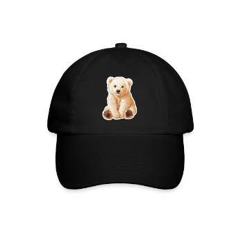 Polar Bear Illustration – Arctic Animal Motif - Baseball Cap - black/black - Front