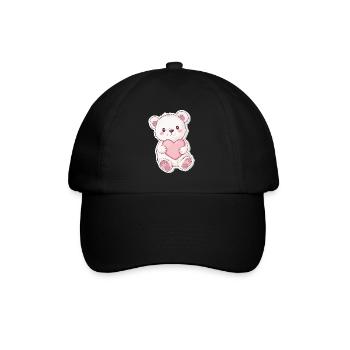 Ours mignon – Idée cadeau pour les fans de forêt et d’animaux - Casquette classique - noir/noir - Devant